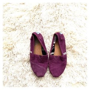 Plum Corduroy TOMS